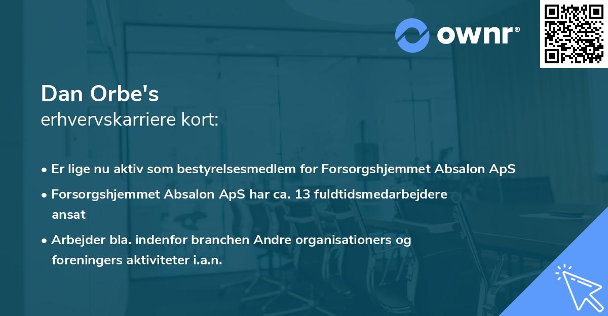 Dan Orbe's erhvervskarriere kort