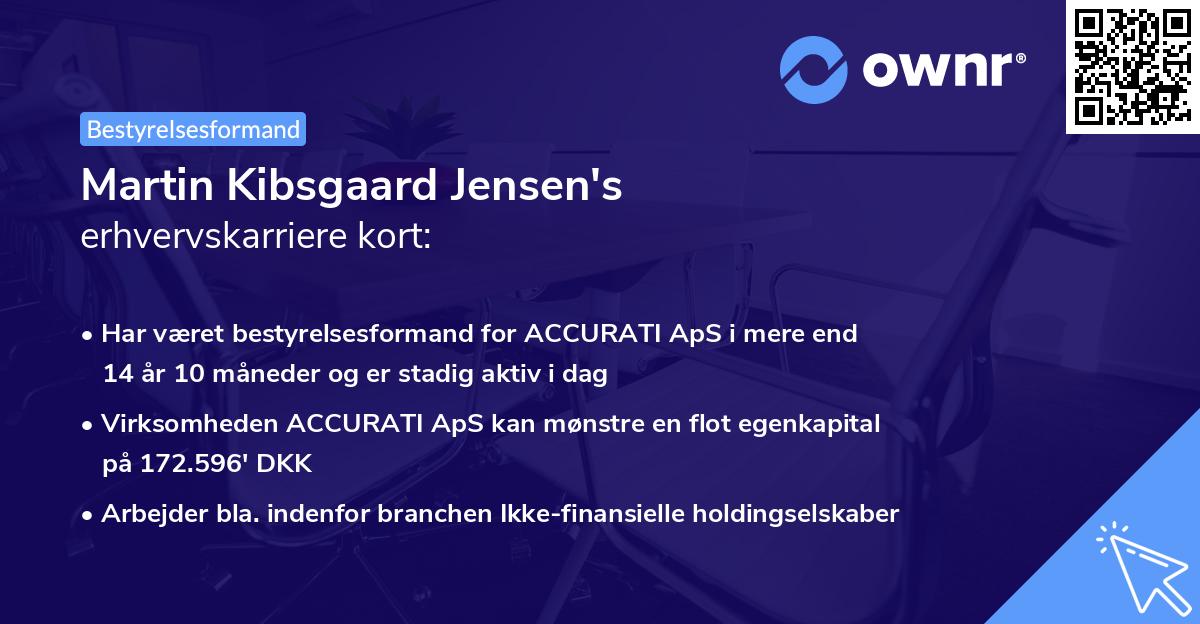 Martin Kibsgaard Jensen's erhvervskarriere kort
