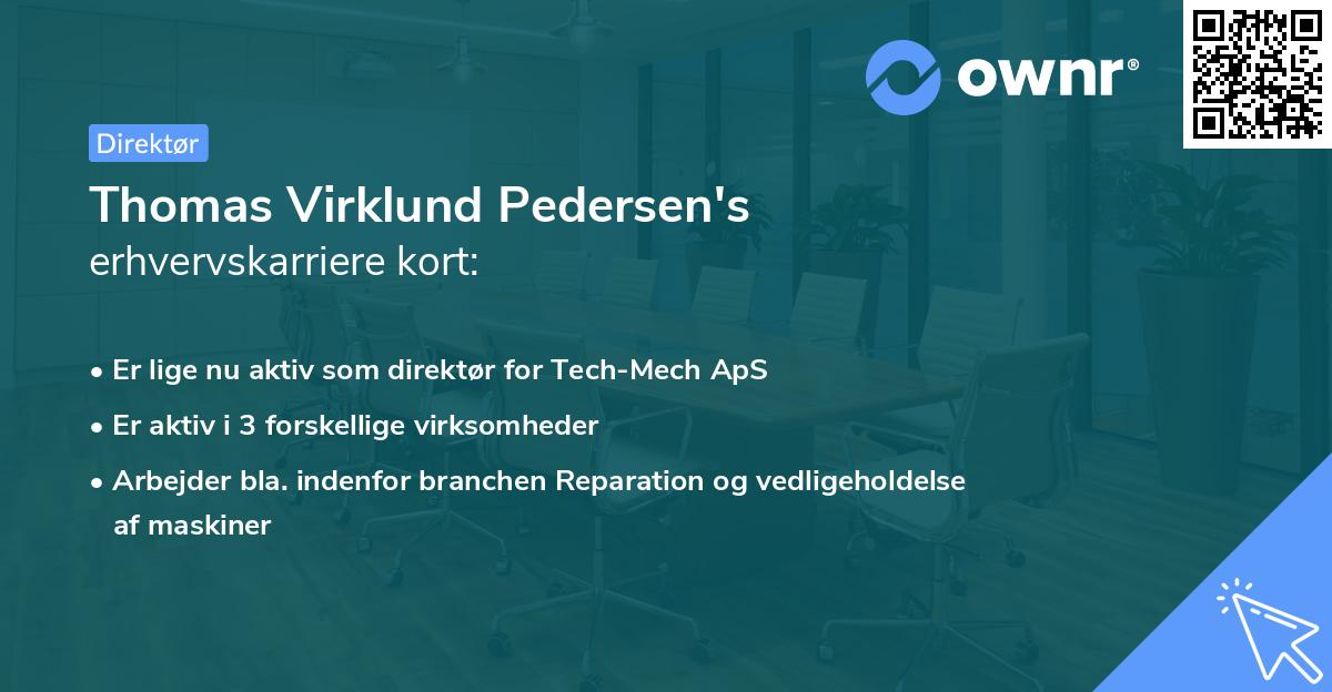 Thomas Virklund Pedersen's erhvervskarriere kort
