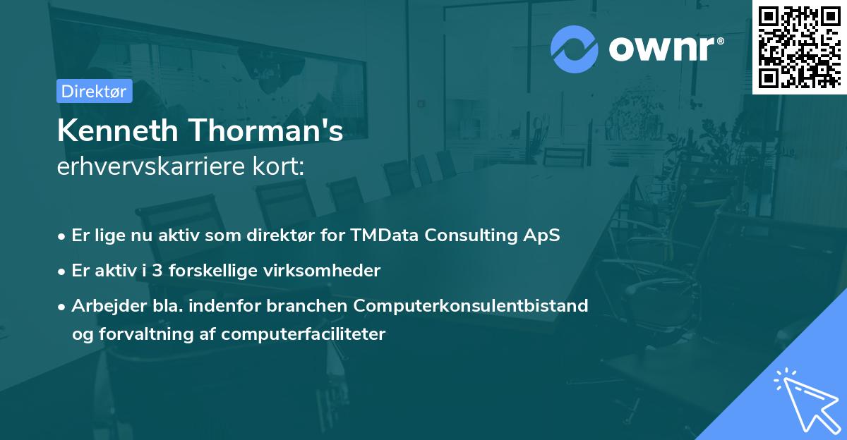 Kenneth Thorman's erhvervskarriere kort