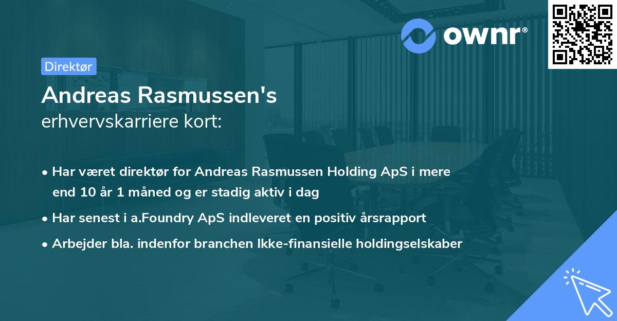 Andreas Rasmussen's erhvervskarriere kort