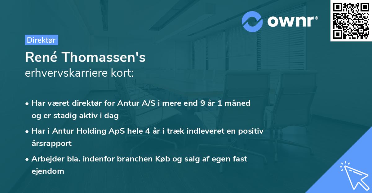 René Thomassen's erhvervskarriere kort