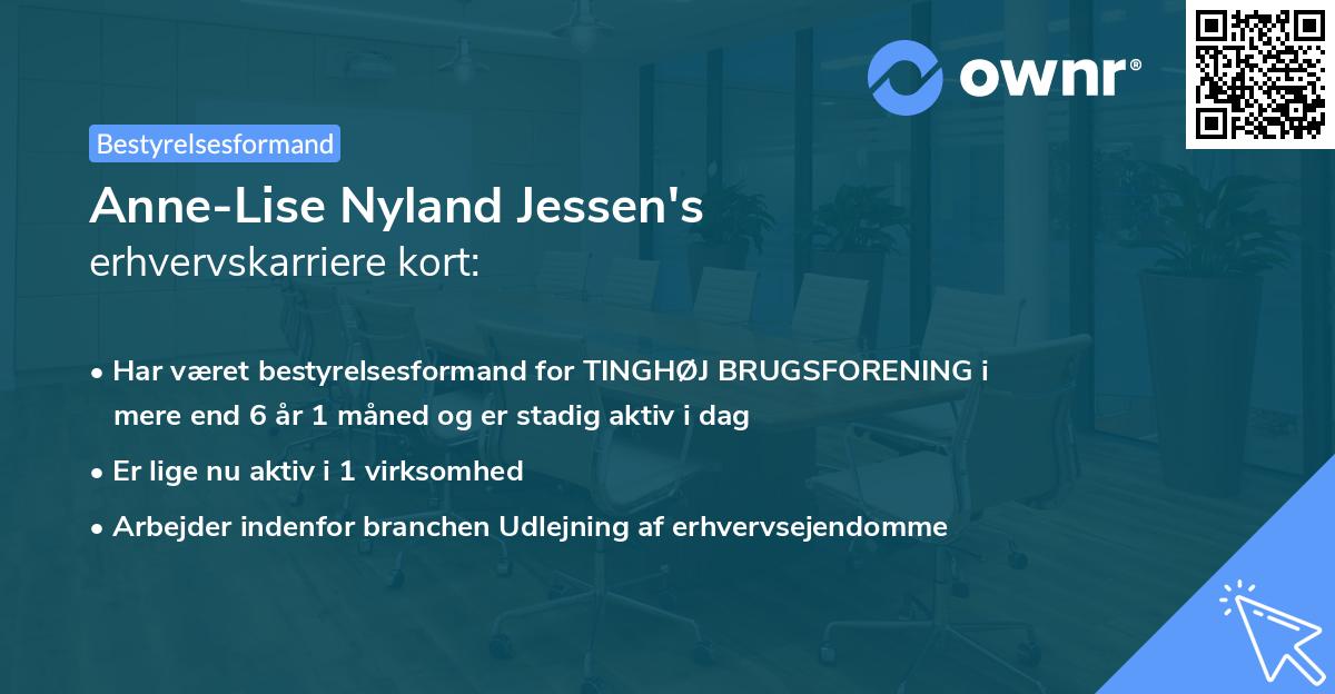 Anne-Lise Nyland Jessen's erhvervskarriere kort