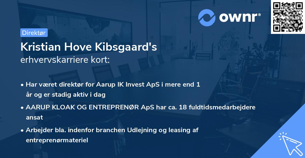 Kristian Hove Kibsgaard's erhvervskarriere kort