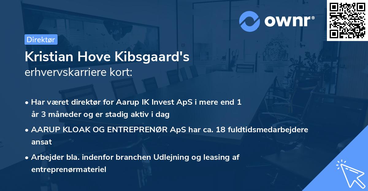 Kristian Hove Kibsgaard's erhvervskarriere kort