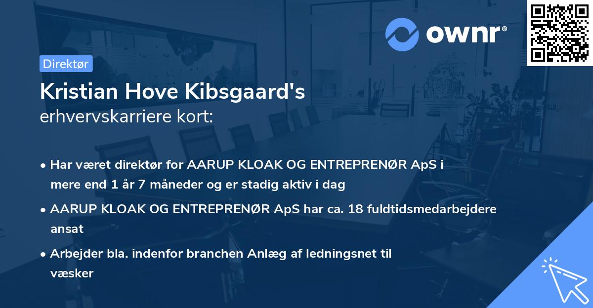 Kristian Hove Kibsgaard's erhvervskarriere kort