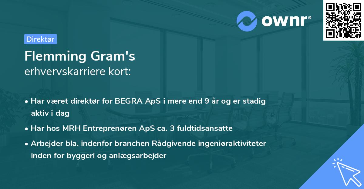 Flemming Gram's erhvervskarriere kort