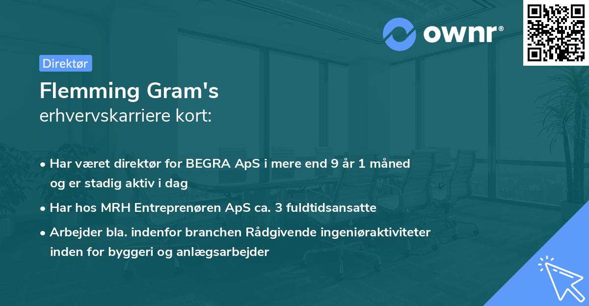 Flemming Gram's erhvervskarriere kort