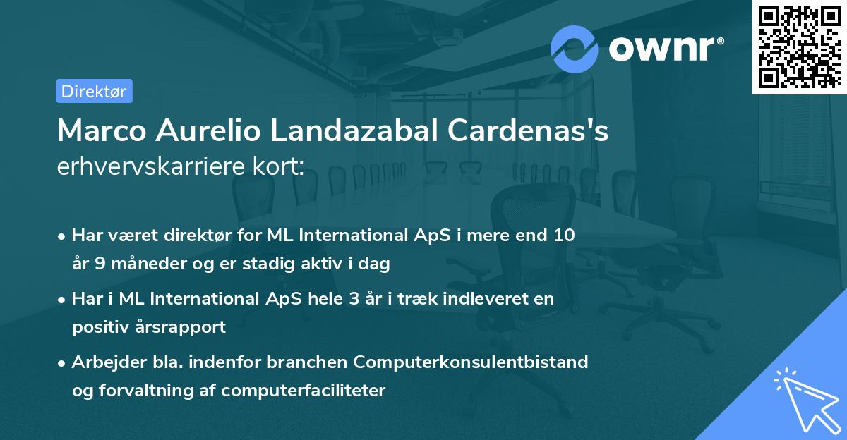 Marco Aurelio Landazabal Cardenas's erhvervskarriere kort