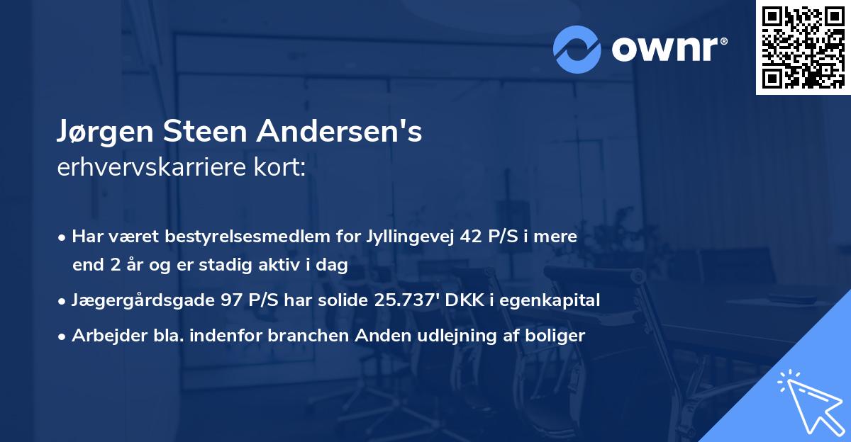 Jørgen Steen Andersen's erhvervskarriere kort