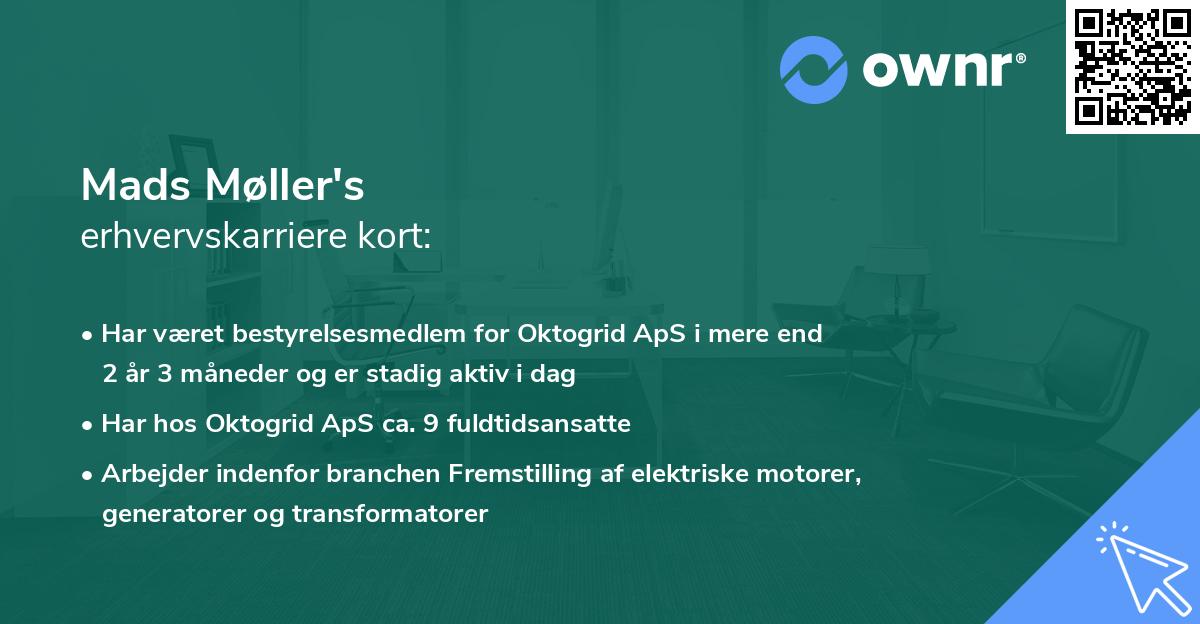 Mads Møller's erhvervskarriere kort