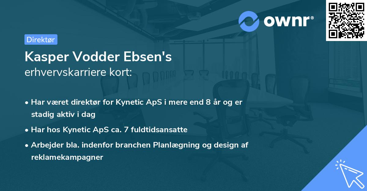 Kasper Vodder Ebsen's erhvervskarriere kort