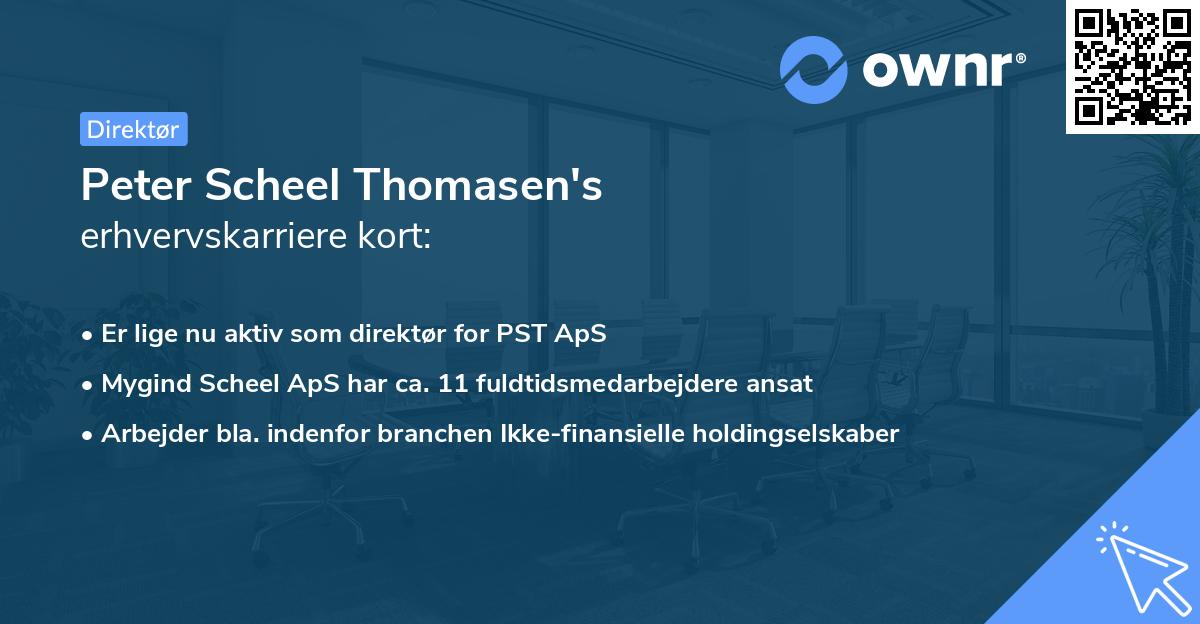 Peter Scheel Thomasen's erhvervskarriere kort