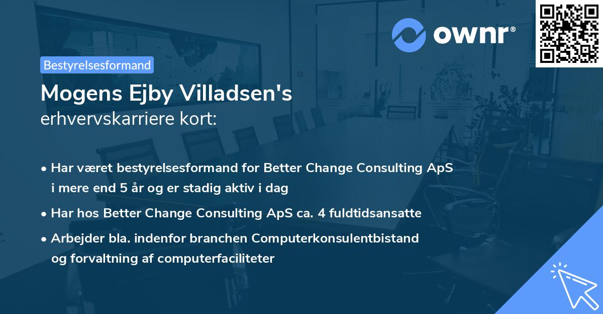 Mogens Ejby Villadsen's erhvervskarriere kort