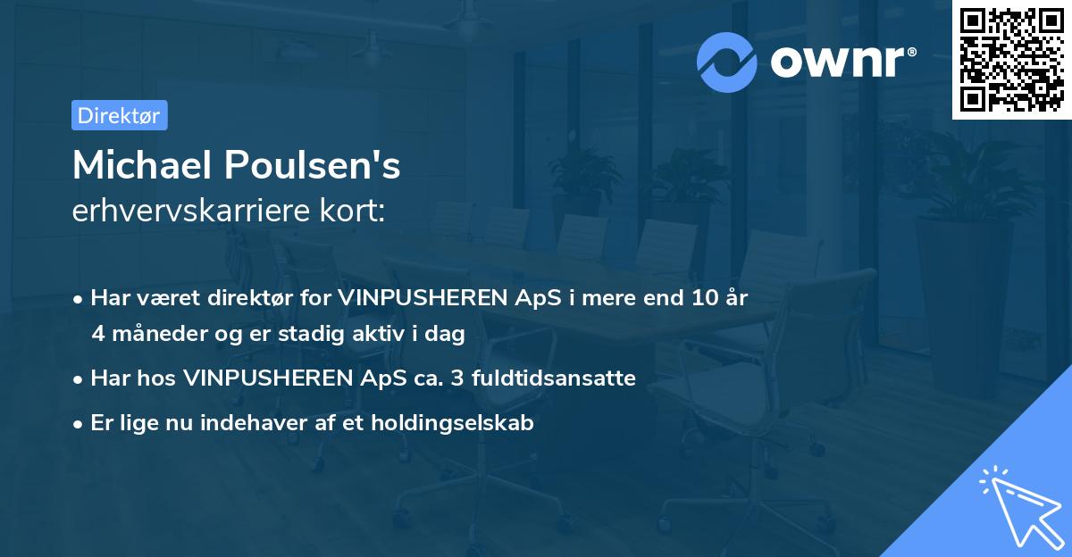 Michael Poulsen's erhvervskarriere kort