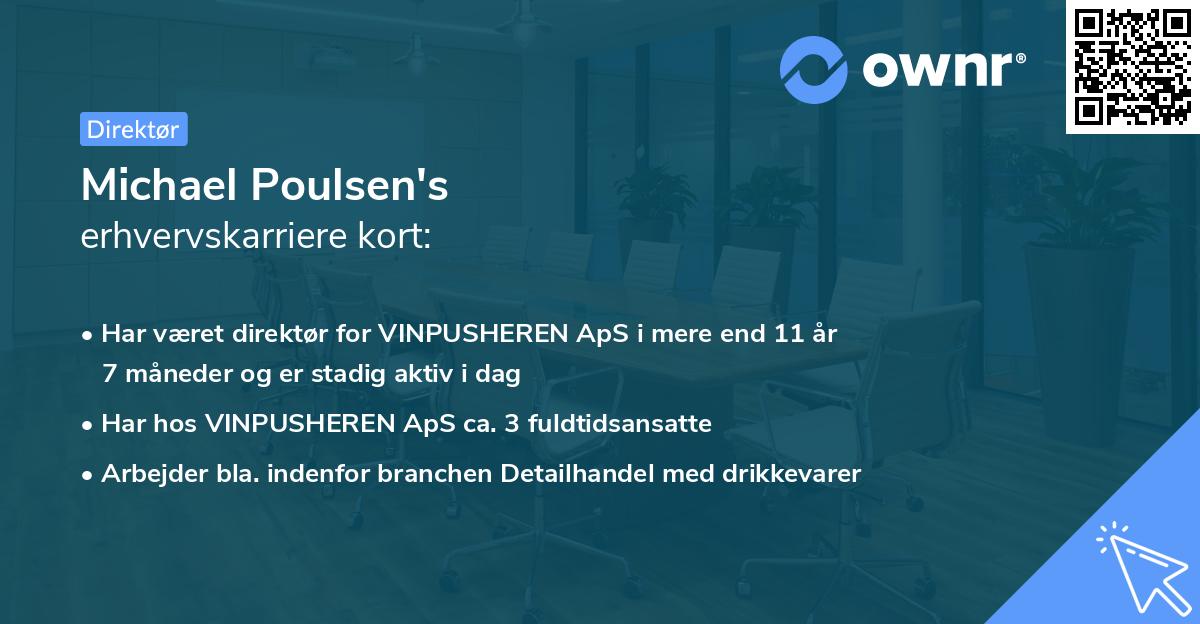 Michael Poulsen's erhvervskarriere kort