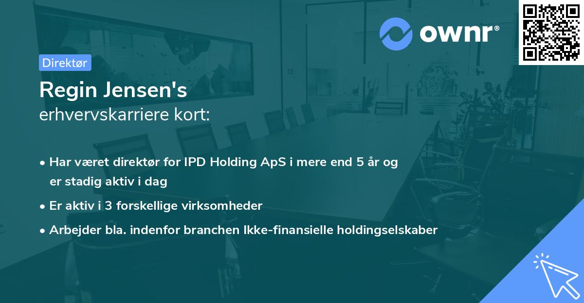 Regin Jensen's erhvervskarriere kort