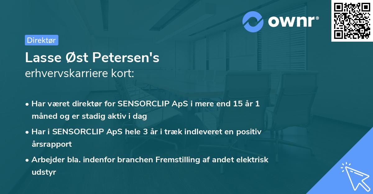 Lasse Øst Petersen's erhvervskarriere kort