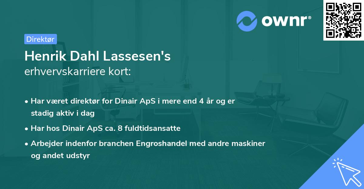 Henrik Dahl Lassesen's erhvervskarriere kort