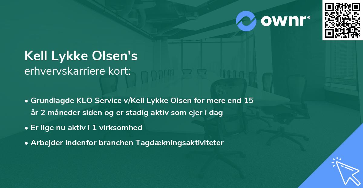 Kell Lykke Olsen's erhvervskarriere kort