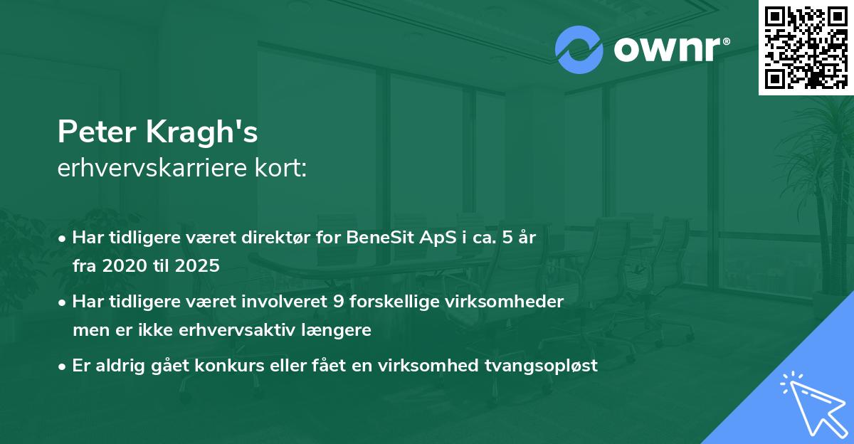 Peter Kragh's erhvervskarriere kort