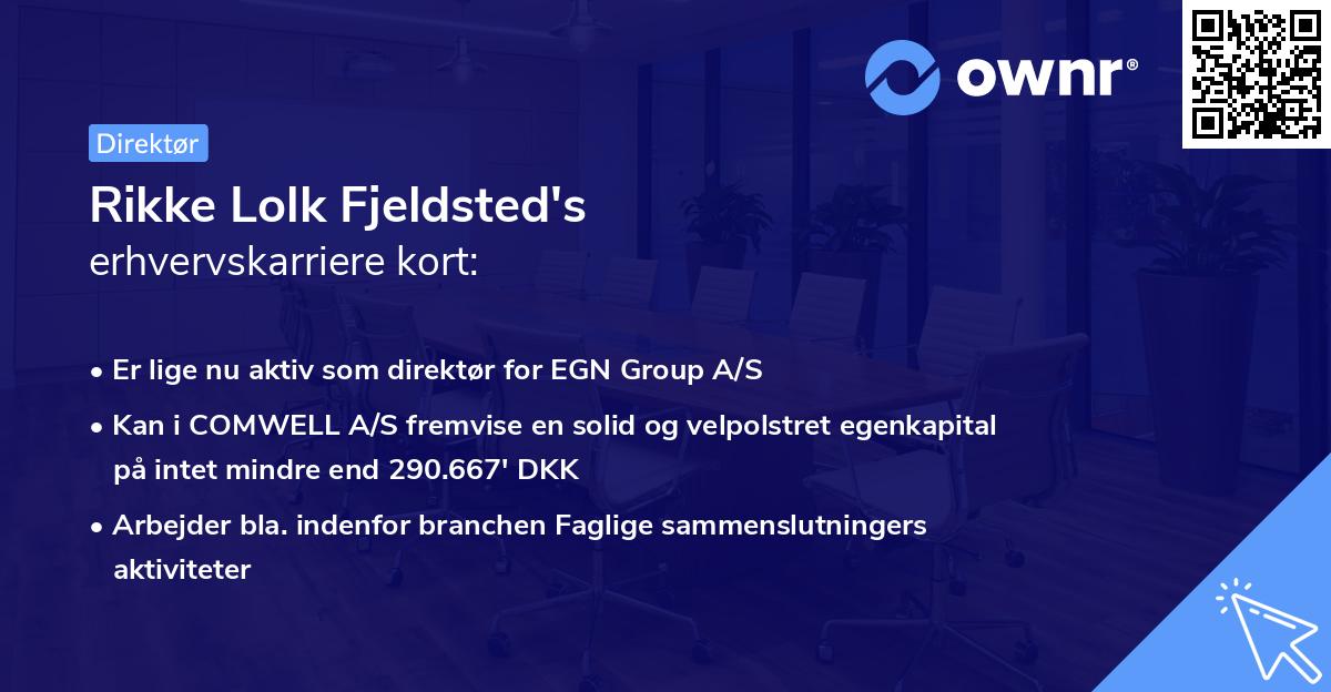 Rikke Lolk Fjeldsted's erhvervskarriere kort