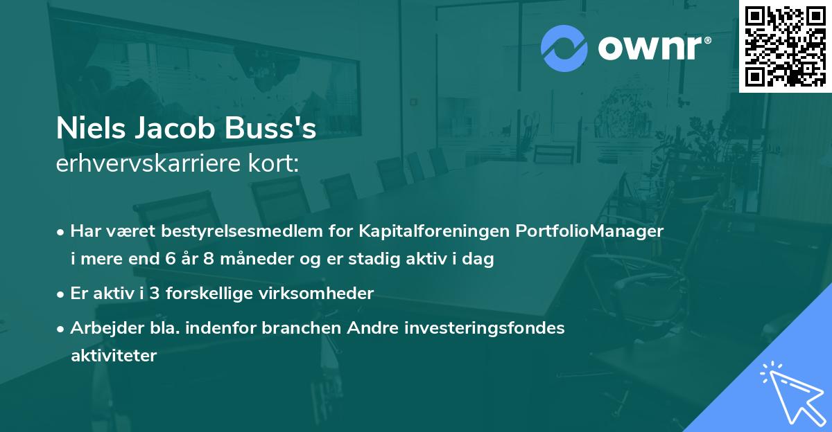 Niels Jacob Buss's erhvervskarriere kort