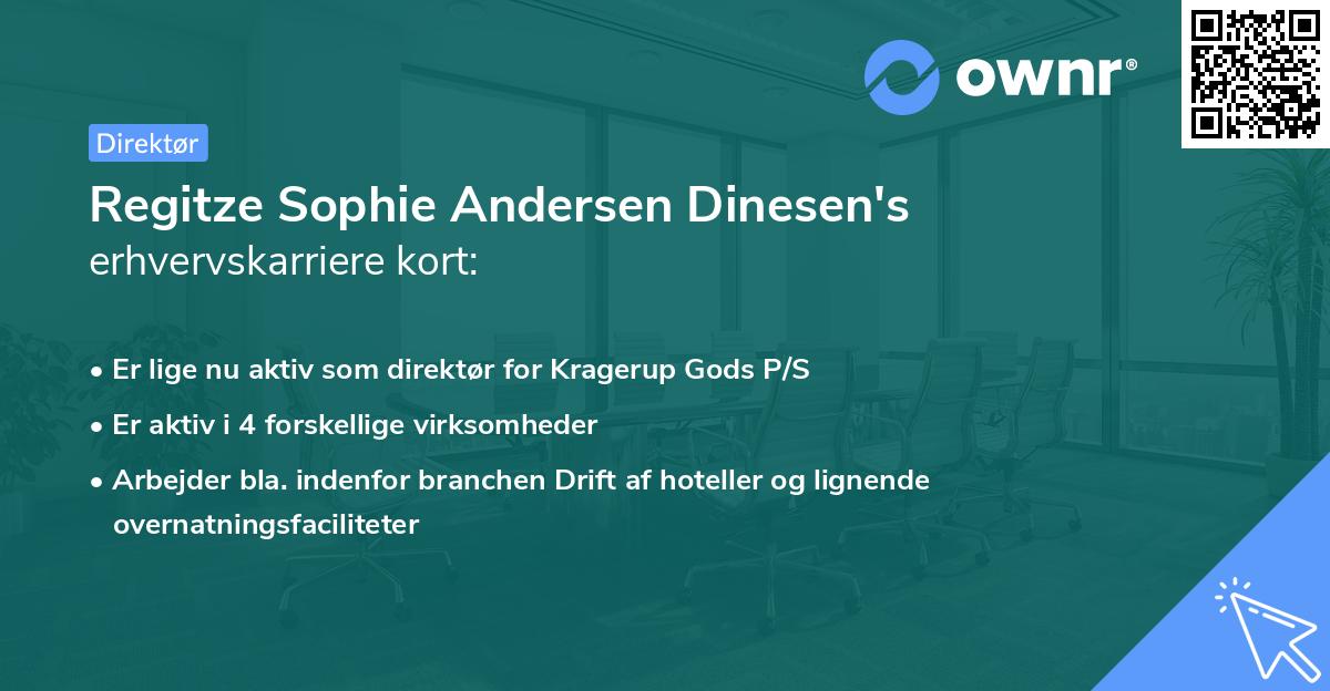 Regitze Sophie Andersen Dinesen's erhvervskarriere kort