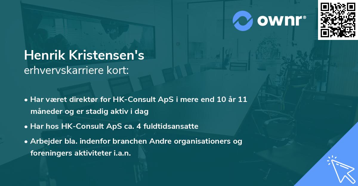 Henrik Kristensen's erhvervskarriere kort