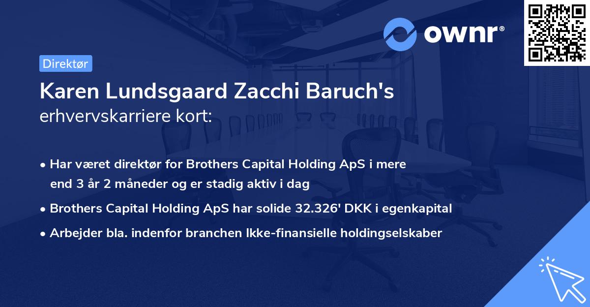 Karen Lundsgaard Zacchi Baruch's erhvervskarriere kort