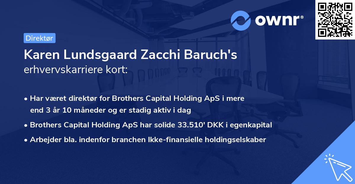 Karen Lundsgaard Zacchi Baruch's erhvervskarriere kort