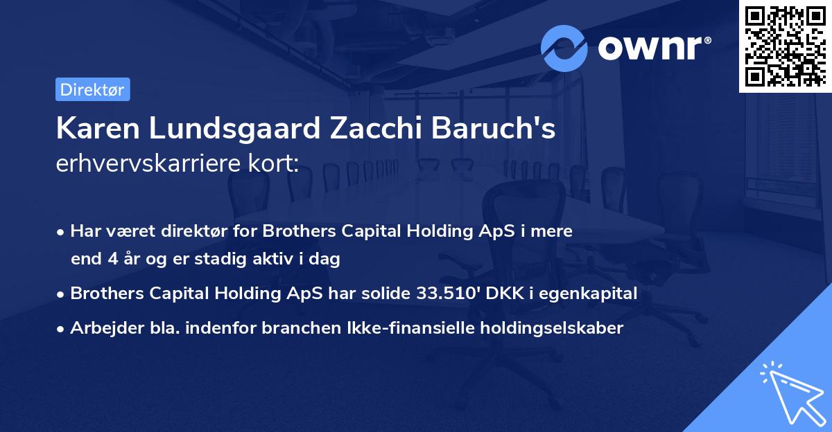 Karen Lundsgaard Zacchi Baruch's erhvervskarriere kort