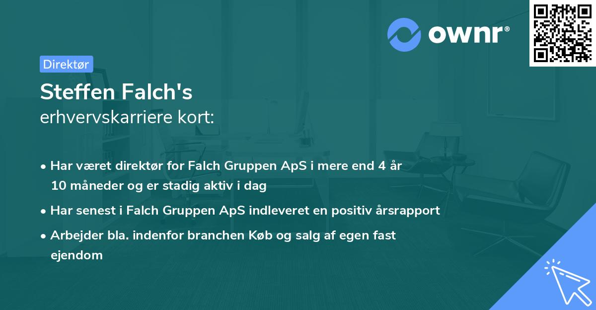 Steffen Falch's erhvervskarriere kort