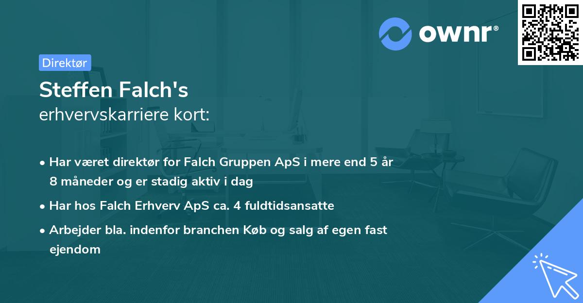 Steffen Falch's erhvervskarriere kort
