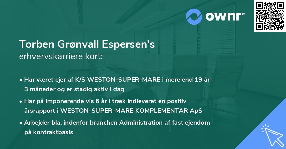 Torben Grønvall Espersen's erhvervskarriere kort