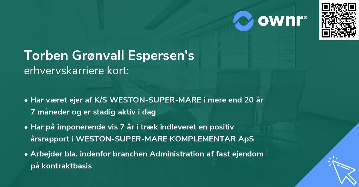 Torben Grønvall Espersen's erhvervskarriere kort