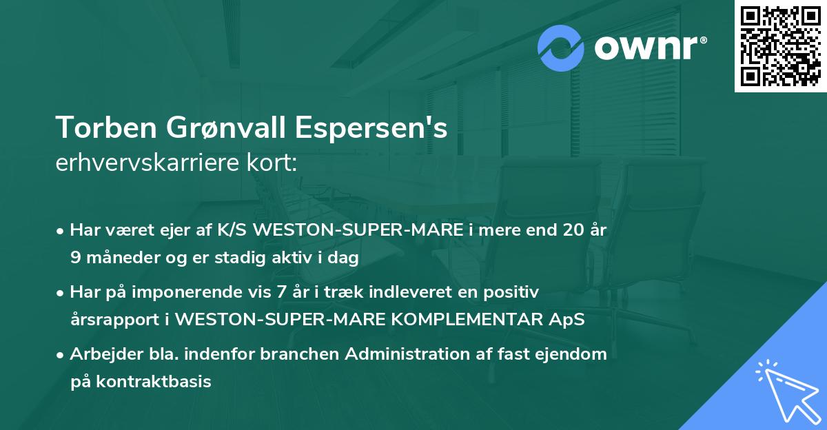 Torben Grønvall Espersen's erhvervskarriere kort