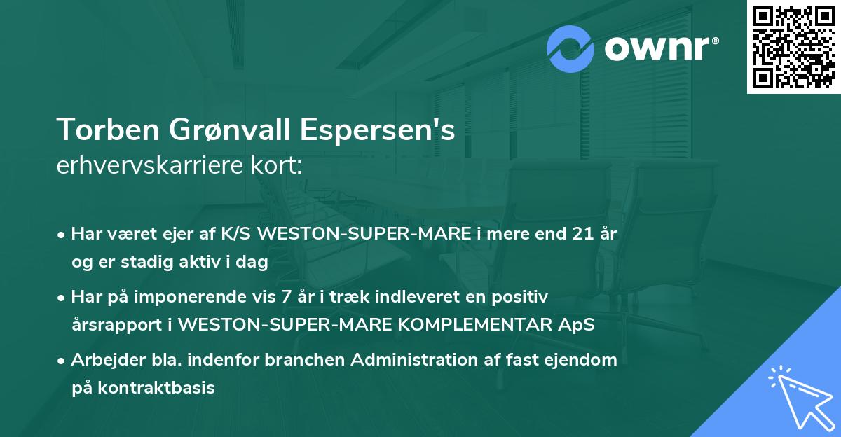 Torben Grønvall Espersen's erhvervskarriere kort