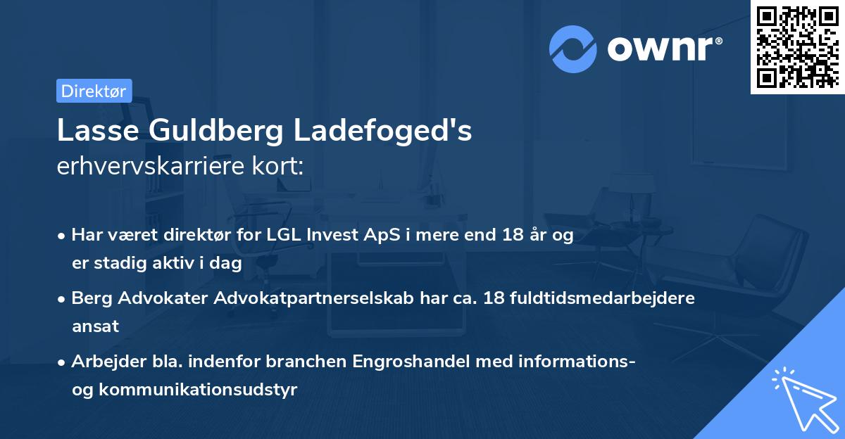 Lasse Guldberg Ladefoged's erhvervskarriere kort