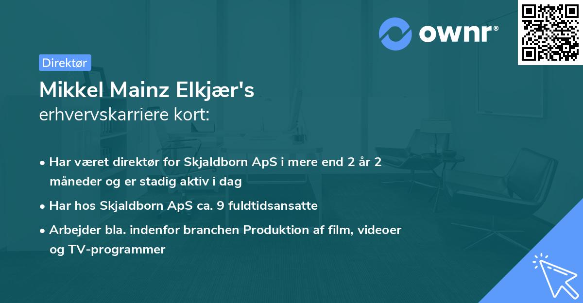 Mikkel Mainz Elkjær's erhvervskarriere kort