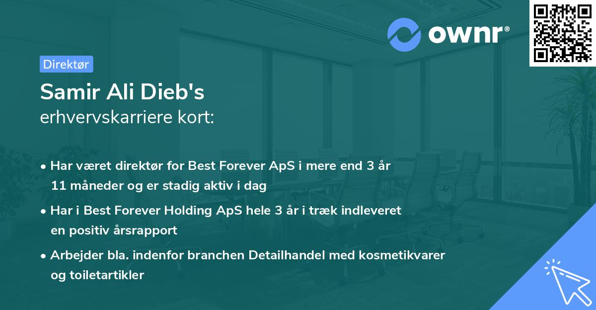 Samir Ali Dieb's erhvervskarriere kort