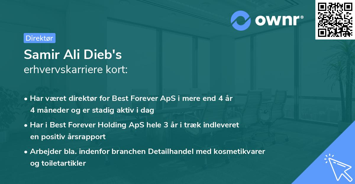 Samir Ali Dieb's erhvervskarriere kort