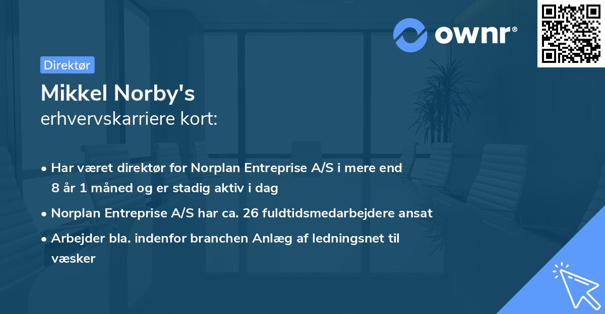 Mikkel Norby's erhvervskarriere kort