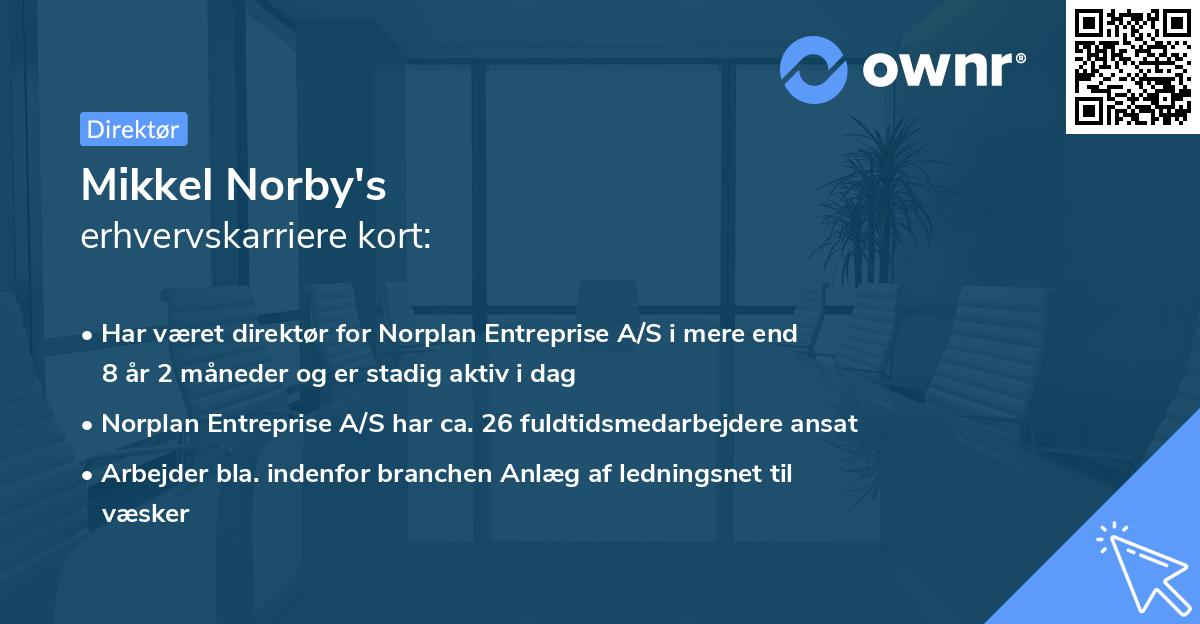 Mikkel Norby's erhvervskarriere kort