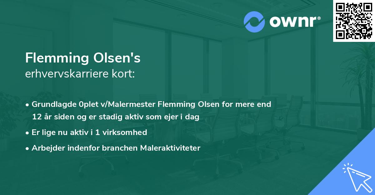 Flemming Olsen's erhvervskarriere kort