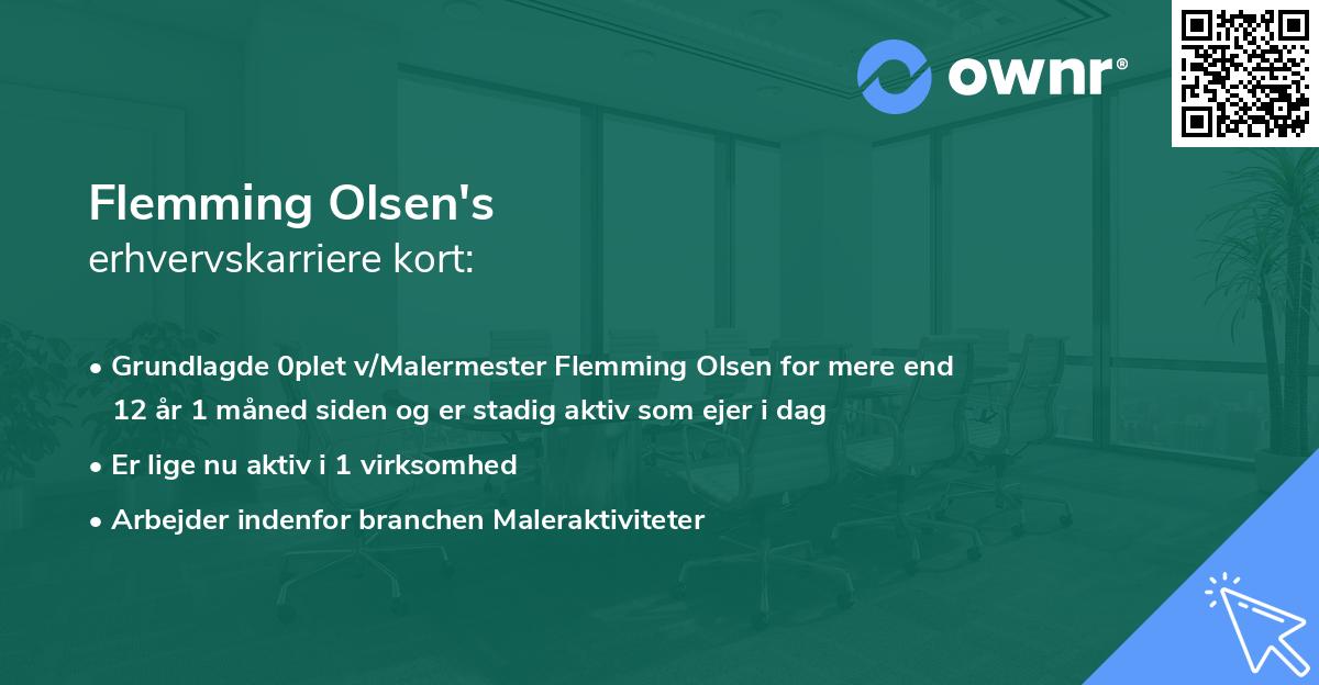 Flemming Olsen's erhvervskarriere kort