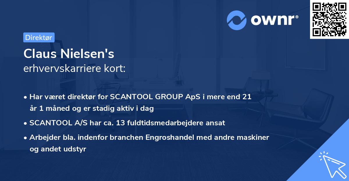 Claus Nielsen's erhvervskarriere kort