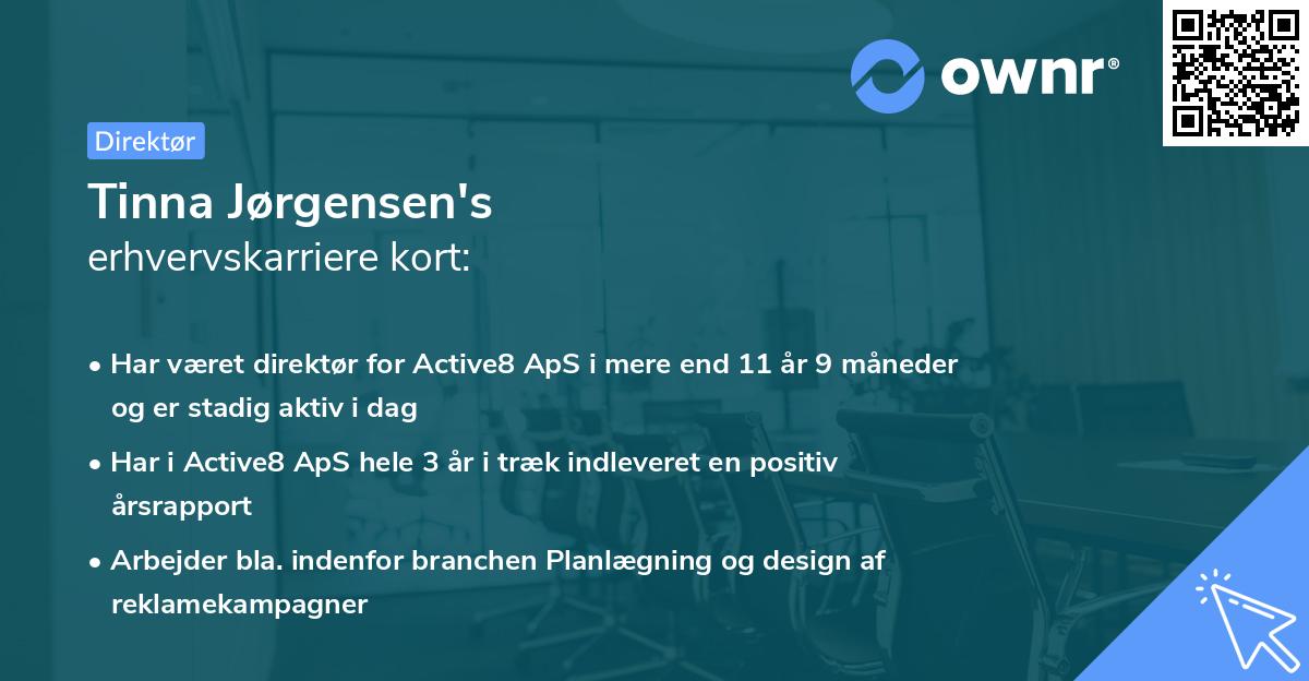 Tinna Jørgensen's erhvervskarriere kort
