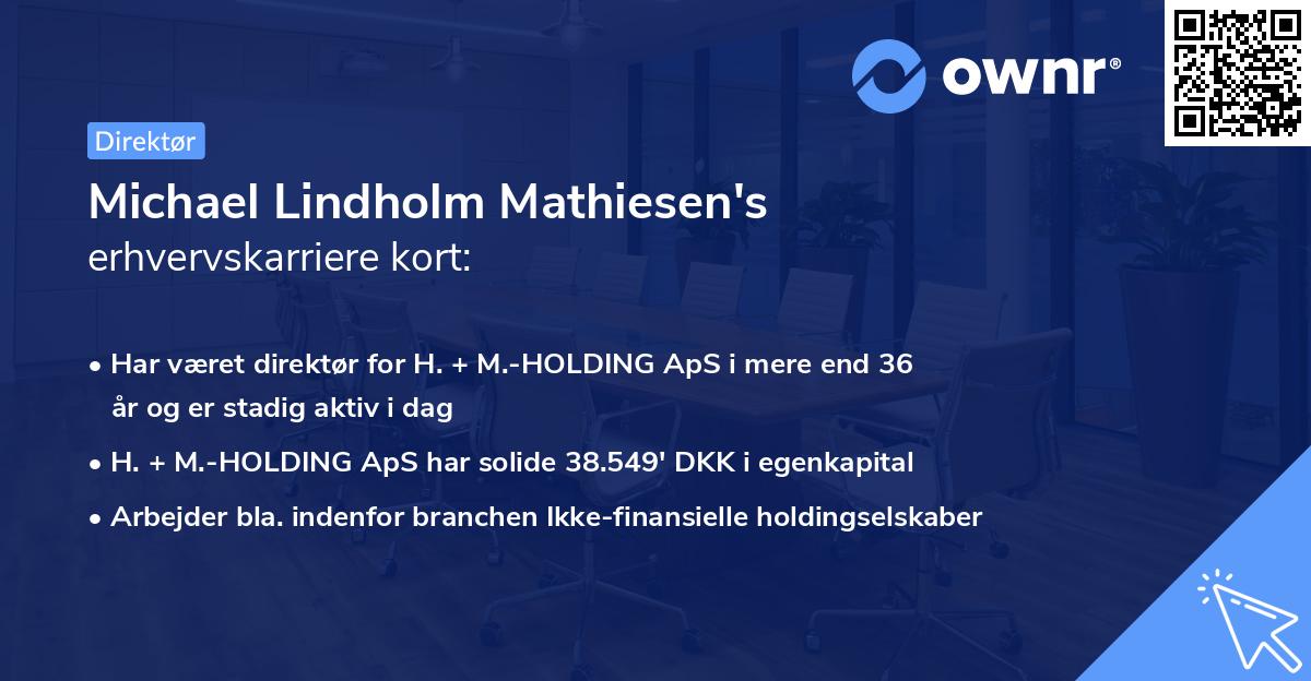Michael Lindholm Mathiesen's erhvervskarriere kort