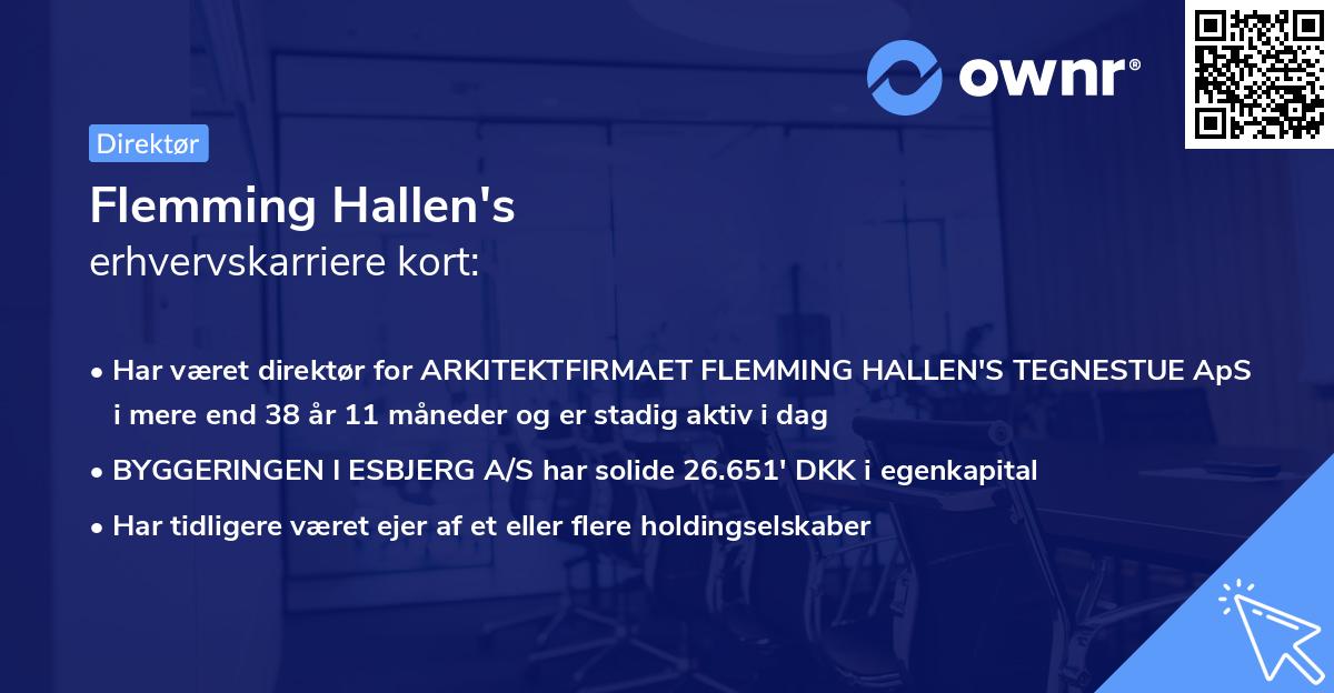 Flemming Hallen's erhvervskarriere kort